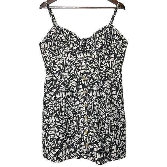 Billabong Morning Light Franca Dress Tropical Cotton Linen Blend Mini Size 14 - Picture 2 of 10